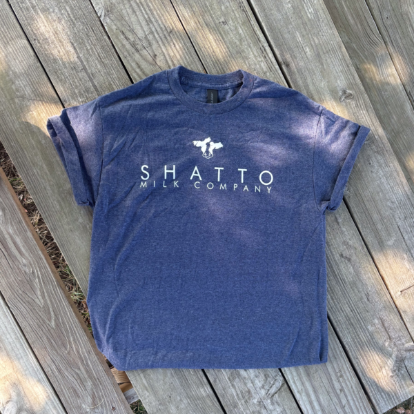 Shatto Logo Tee in Dark Heathered Blue