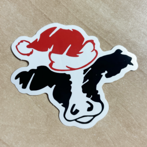 Shatto Santa Cow Sticker